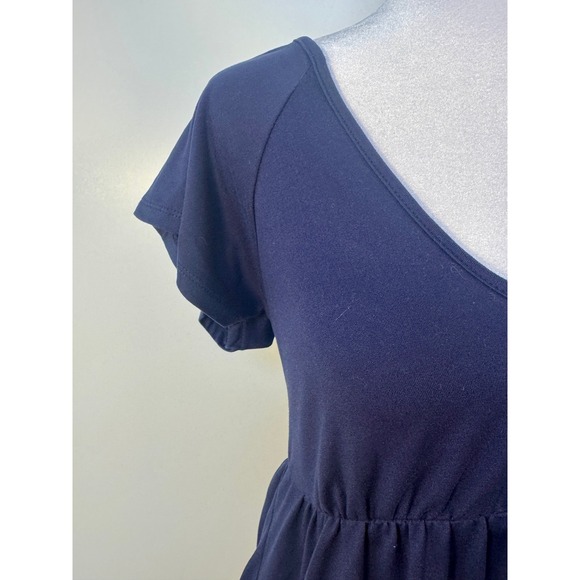 Urban Outfitters Julia Tiered Mini Dress Short‎ Sleeves Navy Blue Womens SMALL - Picture 5 of 6